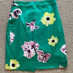 J Crew Floral Pencil Skirt